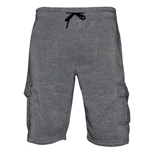Mens Sweat Cargo Shorts Soft Cotton Lounge Gym Workout Drawstring Casual Dark Gr